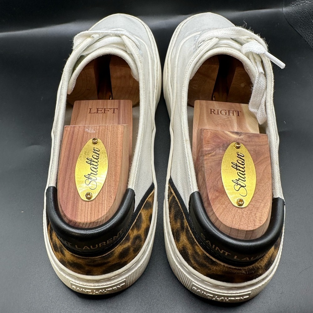 Saint Laurent White Canvas Men's Shoes Full Presentation - Picture 3 of 8